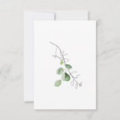 Printemps Botanique Blanc Or Texte Mariage RSVP (Dos)