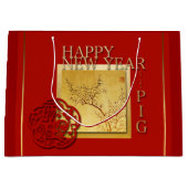 Printemps Chinois Cochon Nouvel An 2019 Grand sac (Devant)