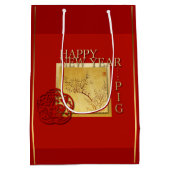 Printemps chinois porc Nouvel an 2019 sac cadeau m (Dos)