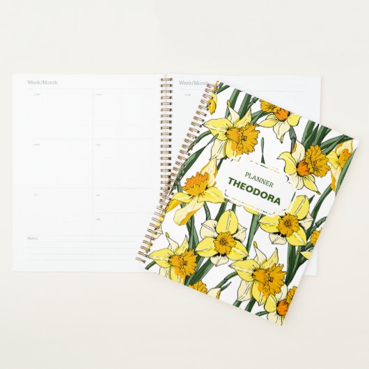 PRINTEMPS DAFFODIL Design Planificateur & Stickers (Devant avec enveloppe)