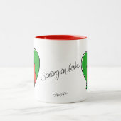 Printemps dans l'amour - Tulipes rouges Mug de caf (Centre)