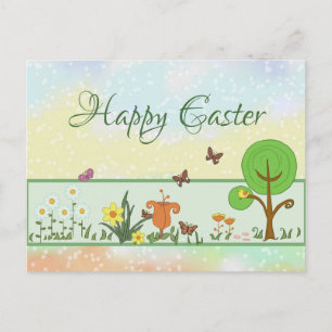 Printemps de papier Carte postale de Pâques