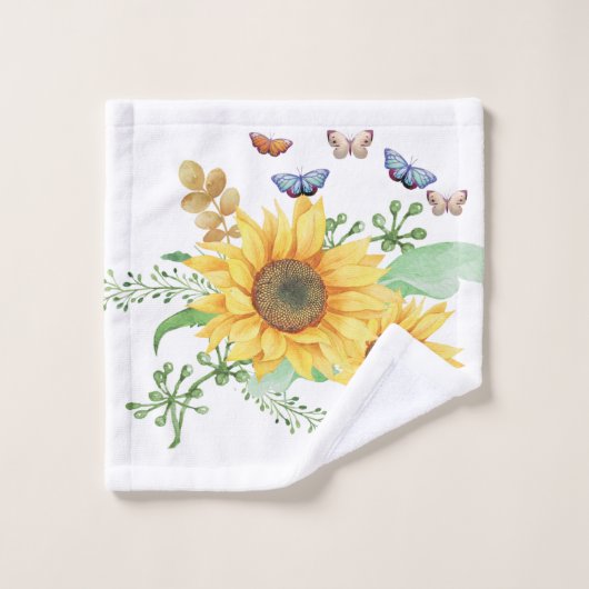 printemps de tournesol (Gant de toilette)