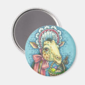 Printemps EASTER GIRAFFE MAGNET Round (Recto/Verso)