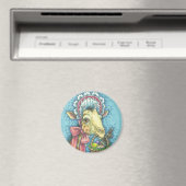 Printemps EASTER GIRAFFE MAGNET Round (In Situ (Lave-vaisselle))