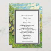 printemps, été faire-part de mariage. van Gogh (Devant / Derrière)