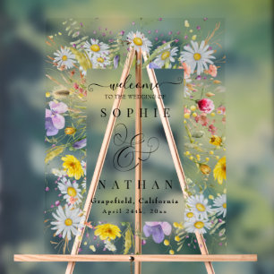 Printemps Été Fleur sauvage Beige Boho Bienvenue