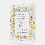 Printemps Été Fleur sauvage Beige Boho Bienvenue (Angle)