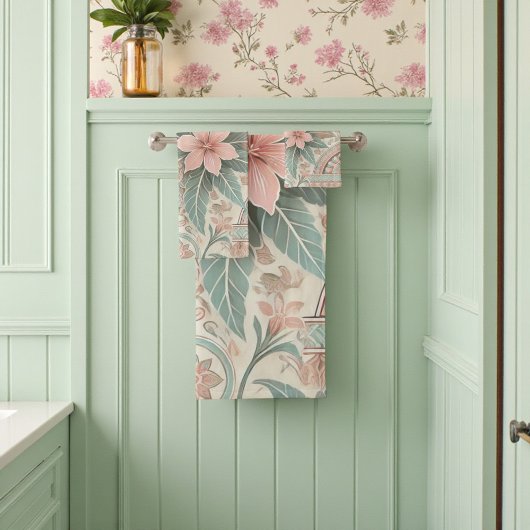 Printemps Été Pastel Indonésien Batik Floral