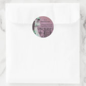 Printemps fantaisie en Rose et vert - Étiquette de (Sac)