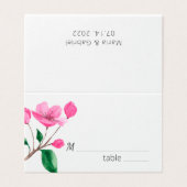Printemps Fleur de cerisiers. Carte de place de ta (Outside Unfolded)