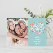 Printemps fleurit Carte photo de Pâques (Debout devant)