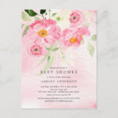 Printemps fleurit Floral Baby shower Invitation (Devant)