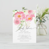 Printemps fleurit Floral Baby shower Invitation (Debout devant)