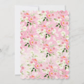 Printemps fleurit Floral nuptiale Invitation de do (Dos)