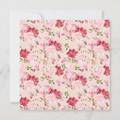 Printemps fleurit Floral nuptiale Invitation de do (Dos)