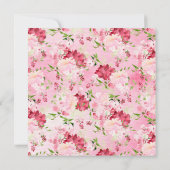 Printemps fleurit Floral nuptiale Invitation de do (Dos)