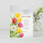 Printemps fleurit Invitation de Pâques (Debout devant)