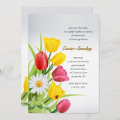 Printemps fleurit Invitation de Pâques (Devant / Derrière)
