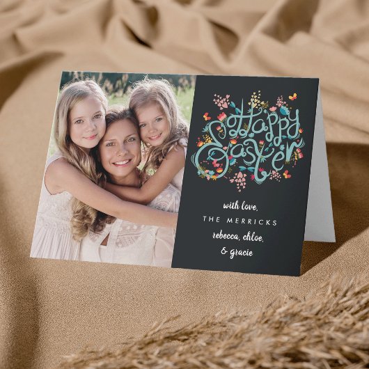 Printemps fleurit Pâques Carte de voeux photo