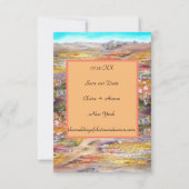 Printemps fleurs paysage plat Enregistrer la carte (Devant)