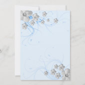 Printemps fleurs tourbillons nuptiale invitations  (Dos)