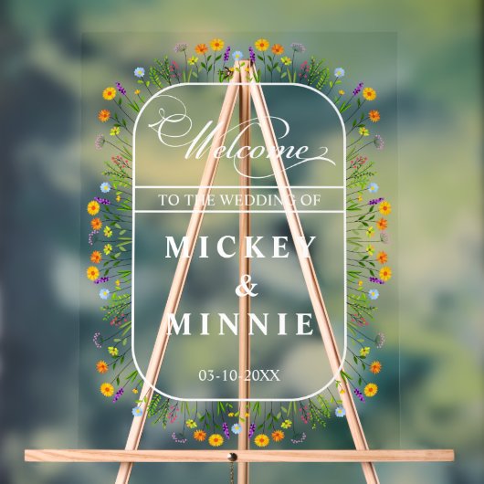 Printemps Floral Élégant Mariage Bienvenue (Neutre)