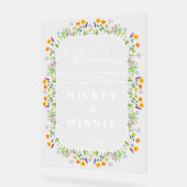 Printemps Floral Élégant Mariage Bienvenue (Angle)