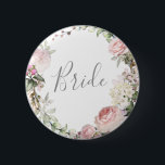 Printemps Floral Mère du bouton Mariée<br><div class="desc">Personnalisé</div>