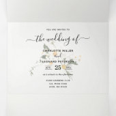 Printemps Jardin photo Mariage Tri-Fold Invitation (Intérieur au milieu)