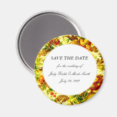 Printemps Mariage Enregistrer Le Magnet Date (Recto/Verso)