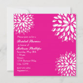 Printemps Moderne Rose chaud et blanc Invitation F (Devant)