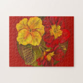 Printemps Primroses art peinture jigsaw puzzle (Horizontal)