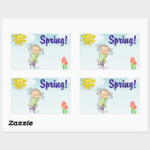 Printemps ! Sauter pour la joie - Stickers (Feuille)
