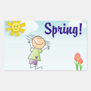 Printemps ! Sauter pour la joie - Stickers