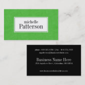 Printemps Suede Vert Look Carte de visite moderne (Devant / Derrière)