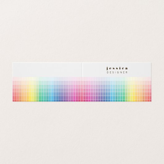 Printer Designer Kleur Staal Palet Sample Visitekaartjes (Buitenkant ongevouwen)