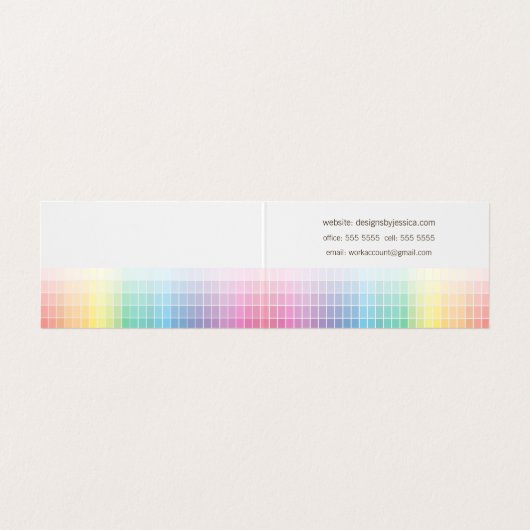 Printer Designer Kleur Staal Palet Sample Visitekaartjes (Binnenkant ongevouwen)