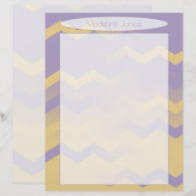 Printeraangepaste lavender en Gold Chevron Station
