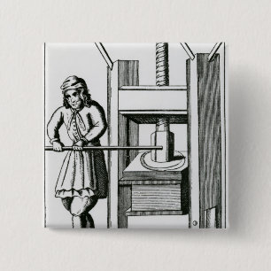 Printerboeken Vierkante Button 5,1 Cm