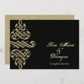  Printers Ornament Koppels Douche Invite Kaart (Voorkant / Achterkant)