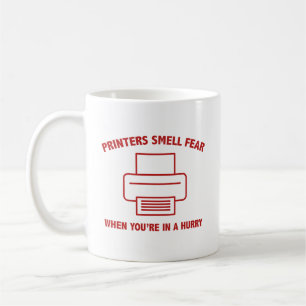 Printers ruiken angst aan als je in een snel koffi koffiemok