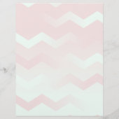 Printersmakreel en Aqua Chevron Stationery Briefhoofd (Achterkant)