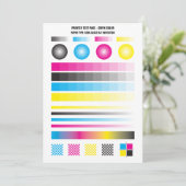 Printertestpagina CMYK-verlopen lijnen Kaart (Staand voorkant)