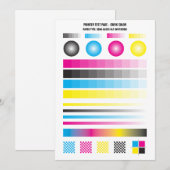 Printertestpagina CMYK-verlopen lijnen Kaart (Voorkant / Achterkant)