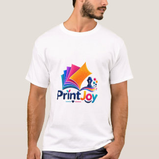 PrintJoy Kleurrijke Printlogo T-shirt