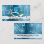 printplaat | binaire code | Computertechnologie Visitekaartje (Voorkant / Achterkant)