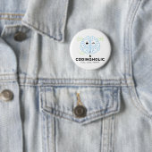 Printplaat Brein Coder Speld Tech Nerd Ronde Button 5,7 Cm (In situ)