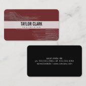 Printplaat Component Dieprood Visitekaartje (Voorkant / Achterkant)