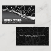 printplaat | metallisch ontwerp visitekaartje (Voorkant / Achterkant)